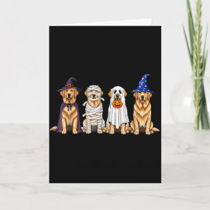 Halloween Goud Retriever Geest Spoken Hondenliefhe Kaart