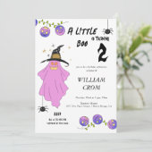 Halloween Gradient Ghost Skull Garland Verjaardag Kaart (Staand voorkant)