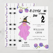 Halloween Gradient Ghost Skull Garland Verjaardag Kaart (Voorkant / Achterkant)