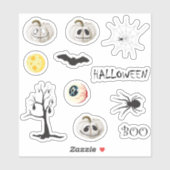 Halloween grafische elementen - pompoenen, spoken. sticker (Vel)