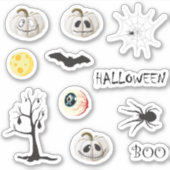 Halloween grafische elementen - pompoenen, spoken. sticker (Voorkant)