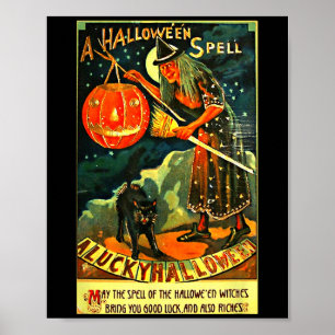 Halloween Graphic Easy Costume Witch en C Poster