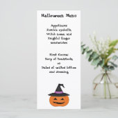 Halloween grappig diner partij eenvoudig menu (Staand voorkant)