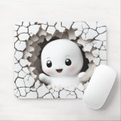 Halloween Grappig Peeking Ghost Mousepad Muismat (Met muis)