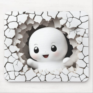 Halloween Grappig Peeking Ghost Mousepad Muismat