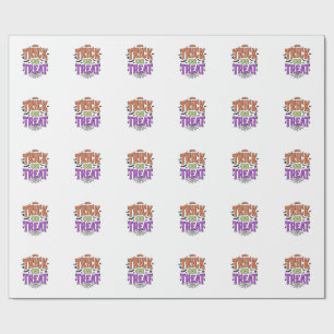 Halloween Grappig Spinneweb Retro_1 Cadeaupapier