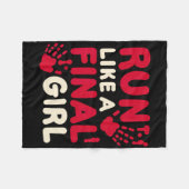 Halloween grappige kostuum lopen als een laatste m fleece deken (Voorkant (Horizontaal))