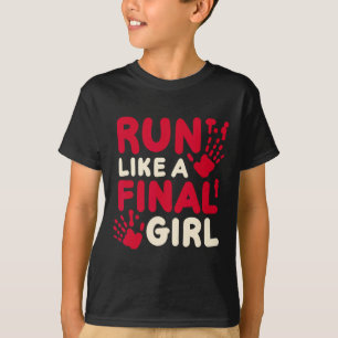 Halloween grappige kostuum lopen als een laatste m t-shirt