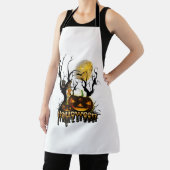 Halloween grappige pompoen met uil schort (Insitu)