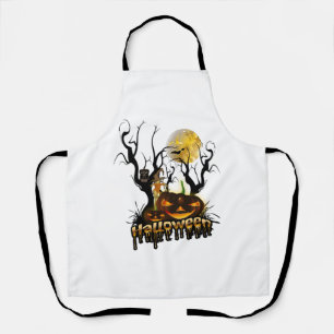 Halloween grappige pompoen met uil schort