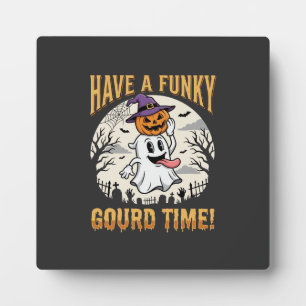 Halloween Grappige Pompoen Tijd Geest Pompoen Fotoplaat