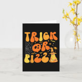 Halloween Grappige truc of Pizza Scary Ghost Deco  Kaart (Gele Bloem)