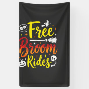 Halloween Gratis Bezem Ritten Heks Grafisch Spandoek
