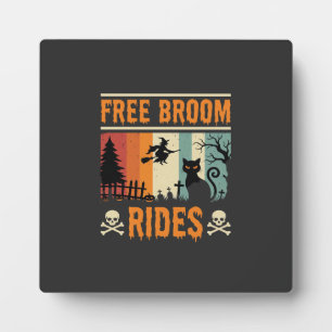 Halloween Gratis Bezem Ritten Heks Kat Fotoplaat