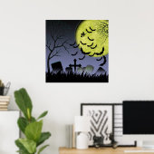 Halloween Grave-tuin Poster (Thuiskantoor)