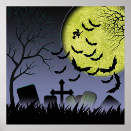 Halloween Grave-tuin Poster