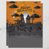 Halloween Graveyard and Haunted House Flyers (Voorkant / Achterkant)