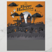 Halloween Graveyard and Haunted House Flyers (Voorkant)