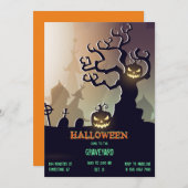 Halloween Graveyard Cemetary Jack O'Lantern Kaart (Voorkant / Achterkant)