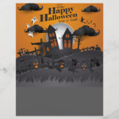 Halloween Graveyard et Haunted House Flyers (Dos)