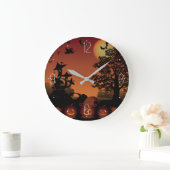 Halloween graveyard scènes pumpkins bats moon grote klok (Huis)