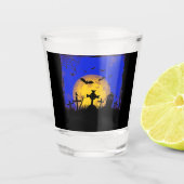 Halloween Graveyard Shot Glas (Voorkant)
