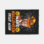Halloween Great Again Grappige Trump Jack O Lanter Fleece Deken (Voorkant (Horizontaal))