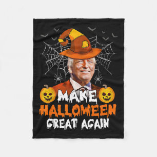 Halloween Great Again Grappige Trump Jack O Lanter Fleece Deken