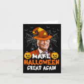 Halloween Great Again Grappige Trump Jack O Lanter Kaart (Voorkant)