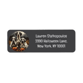 Halloween Great Dane Dogs Jack O Lantern Etiket