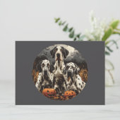 Halloween Great Dane Dogs Jack O Lantern Kaart (Staand voorkant)