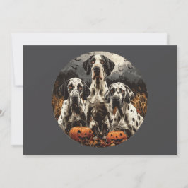 Halloween Great Dane Dogs Jack O Lantern Kaart