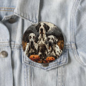 Halloween Great Dane Dogs Jack O Lantern Ronde Button 4,0 Cm (In situ)