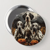 Halloween Great Dane Dogs Jack O Lantern Ronde Button 4,0 Cm (Voorkant /achterkant)