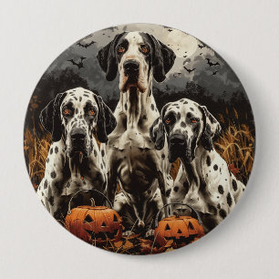 Halloween Great Dane Dogs Jack O Lantern Ronde Button 4,0 Cm