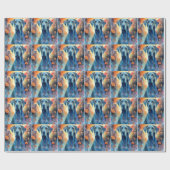 Halloween Great Dane met pompoenen eng Cadeaupapier (Vlak)