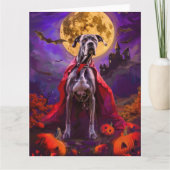 Halloween Great Dane Vampire Pumpkins eng Kaart (Voorkant)