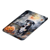 Halloween Greater Swiss with Pumpkins Scary Magneet (Linkerzijde)