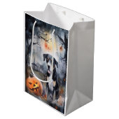 Halloween Greater Swiss with Pumpkins Scary Medium Cadeauzakje (Voorkant Gekanteld)