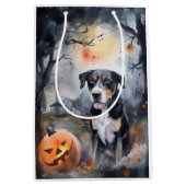 Halloween Greater Swiss with Pumpkins Scary Medium Cadeauzakje (Voorkant)
