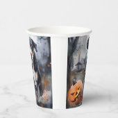 Halloween Greater Swiss with Pumpkins Scary Papieren Bekers (Rechts)