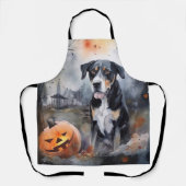 Halloween Greater Swiss with Pumpkins Scary Schort (Voorkant)