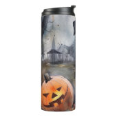 Halloween Greater Swiss with Pumpkins Scary Thermosbeker (Gedraaid links)