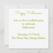 Halloween green alien kaart (Achterkant)