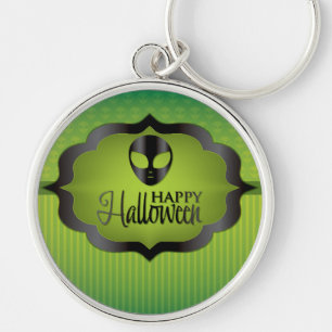 Halloween green alien sleutelhanger