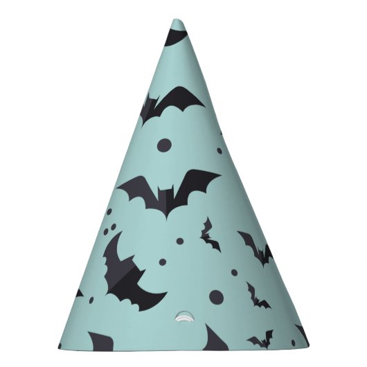 Halloween Green Bat Pattern Feesthoedjes (Rechts)