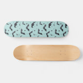 Halloween Green Bat Pattern Skateboard (Horizontaal)