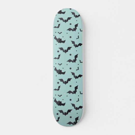 Halloween Green Bat Pattern Skateboard (Voorkant)