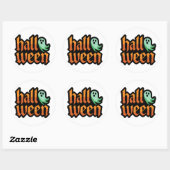 Halloween Green Ghost Sticker (Vel)