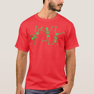 Halloween Green Skeletons Dansende Kind Boys Famil T-shirt